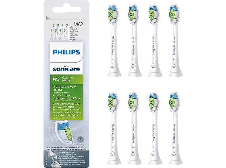 Philips HX6068/12 Sonicare Optimal White 8er, Schwarz Aufsteckbürsten