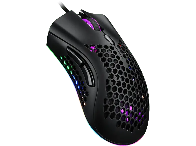 ISY Gaming Maus IGM 4500 Honeycomb, RGB, Kabelgebunden, Schwarz
