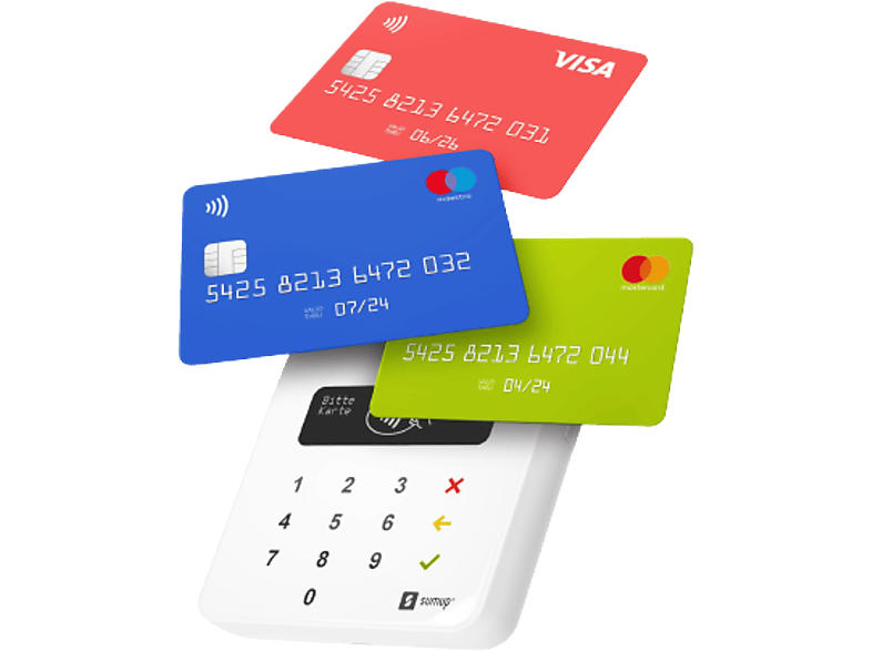 sumup Air Kartenterminal - Zahlungen akzeptieren ohne Fixkosten, für EC und Kreditk. / iOS & Android; Kartenleser für mobile Kartenzahlungen