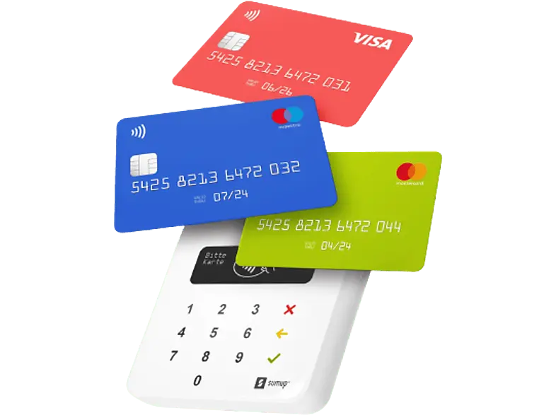 SUMUP Air Kartenterminal - Zahlungen akzeptieren ohne Fixkosten, für EC und Kreditk. / iOS & Android; Kartenleser für mobile Kartenzahlungen