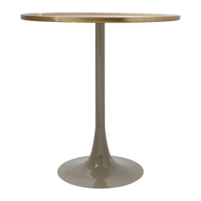 Beistelltisch Art Deco 900 taupe Metall H/D: ca. 52x51 cm