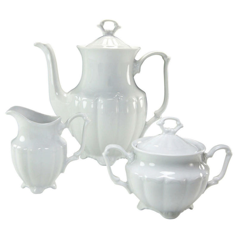 CreaTable Kaffee-Set Maria Theresia weiß Porzellan