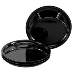 CreaTable Grill-/Fondueteller-Set UNIVERSAL schwarz Porzellan