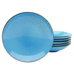 CreaTable Suppenteller NATURE COLLECTION blau Steinzeug D: ca. 22 cm