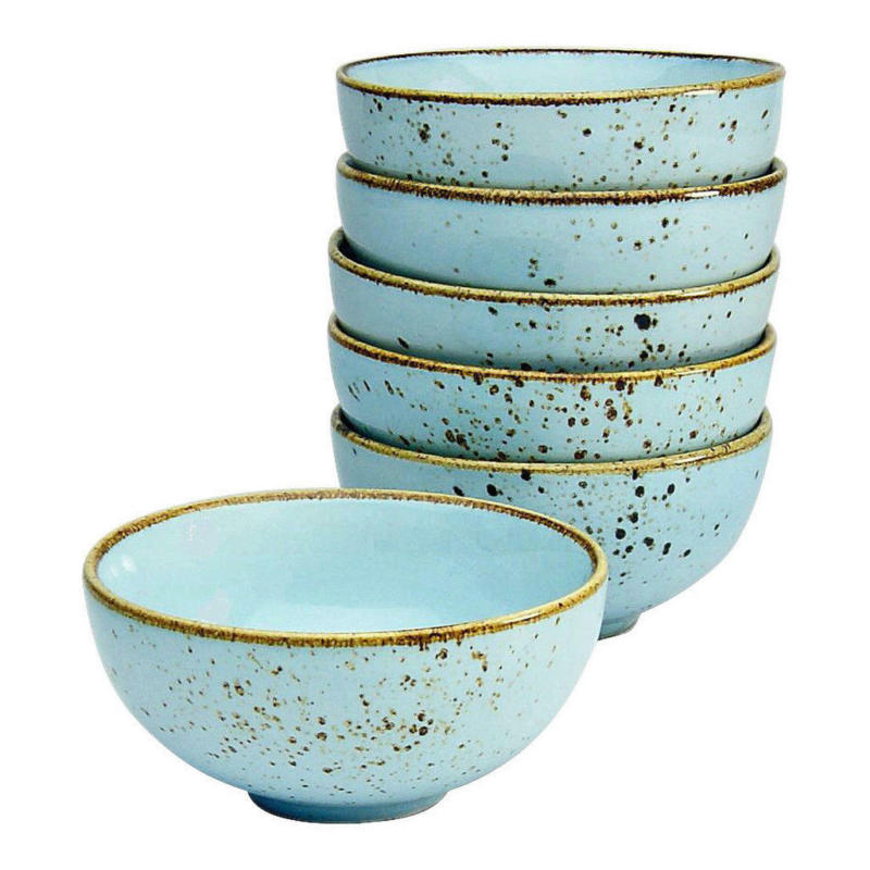 CreaTable Schalen-Set NATURE COLLECTION hellblau Steinzeug D: ca. 11,5 cm