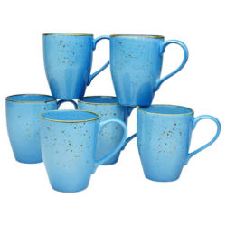 CreaTable Kaffeebecher NATURE COLLECTION blau Steinzeug