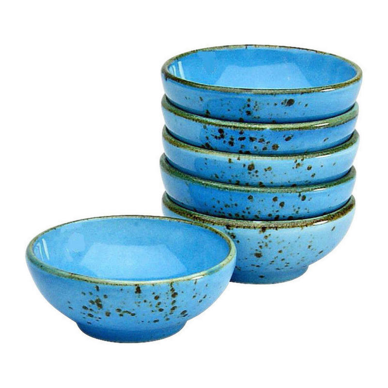 CreaTable Schalen-Set NATURE COLLECTION blau Steinzeug D: ca. 8 cm