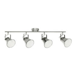 BRITOP Lighting Deckenleuchte 2742427 silber Metall B/H/T: ca. 96x28x25,5 cm E27 4 Brennstellen