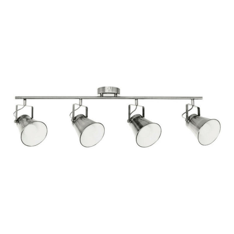 BRITOP Lighting Deckenleuchte 2742427 silber Metall B/H/T: ca. 96x28x25,5 cm E27 4 Brennstellen