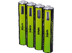 Verico LOOPEnergy AAA USB TYP-C Wiederaufladbare Batterie, 4er Pack; Akku