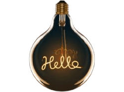 Cellular Line Fancy Bulb LED Glühbirne Home Deko Lampe - Hello; Deko Glühbirne