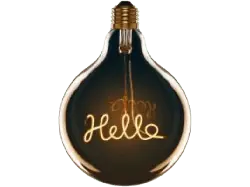 Cellular Line Fancy Bulb LED Glühbirne Home Deko Lampe - Hello; Deko Glühbirne