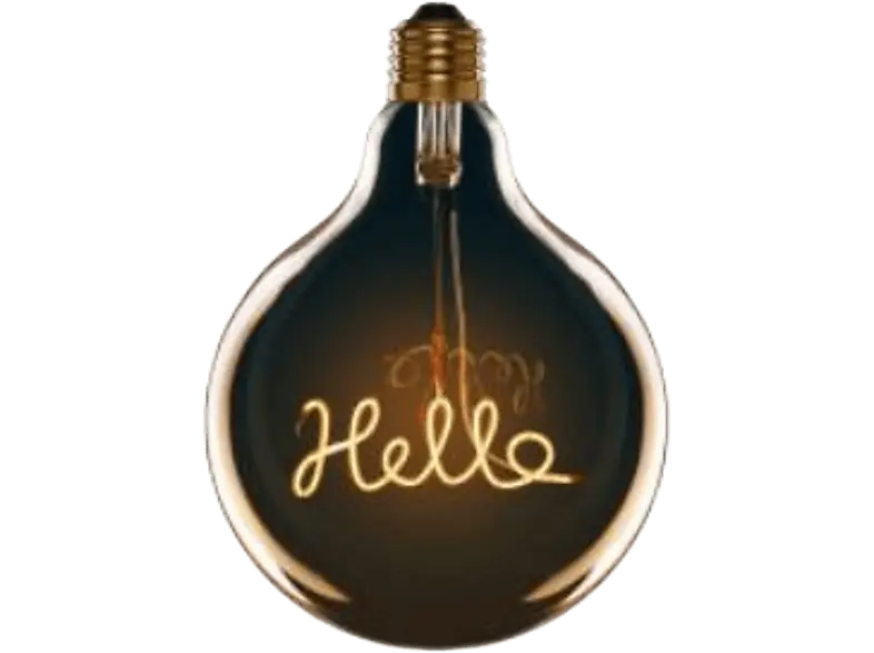Cellular Line Fancy Bulb LED Glühbirne Home Deko Lampe - Hello; Deko Glühbirne