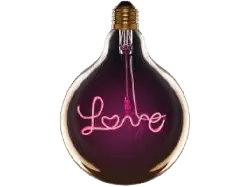 Cellular Line Fancy Bulb LED Glühbirne Home Deko Lampe - Love; Deko Glühbirne