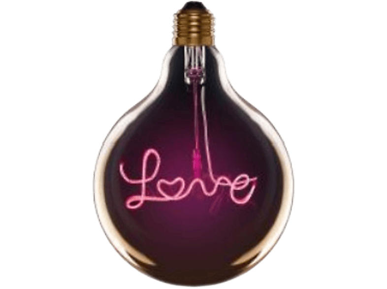 Cellular Line Fancy Bulb LED Glühbirne Home Deko Lampe - Love; Deko Glühbirne