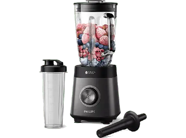 Philips HR3041/00 Standmixer (Schwarz, 1200 Watt, 2 l)