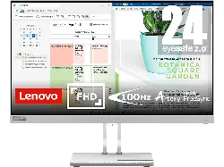 LENOVO L24e-40 23,8 Zoll Monitor, Full-HD, 6 ms Reaktionszeit, 250 cd/m², 100 Hz, Cloud Grey