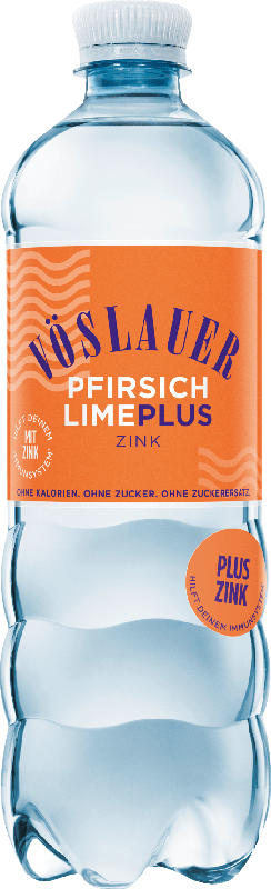 Vöslauer Erfrischungsgetränk, Pfirsich Lime Plus Zink