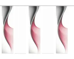 Flächenvorhang Easton 5er-Set rot 60x245 cm