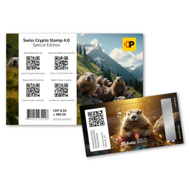 Crypto Stamp CHF 8.50+490.50 «Argento»