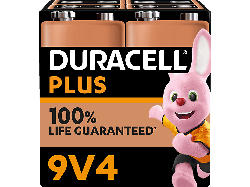 Duracell PLUS 9V (Alkaline) Batterie 4 Stück