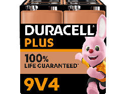 Duracell 9V Plus (Alkaline) Batterie 4 Stück