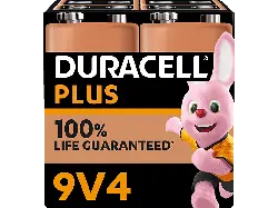 Duracell 9V Plus (Alkaline) Batterie 4 Stück