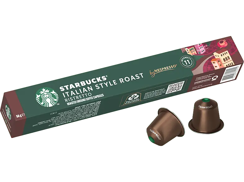 Starbucks Kaffeekapsel Italian Style Roast (10 Stück, Kompatibles System: Nespresso)