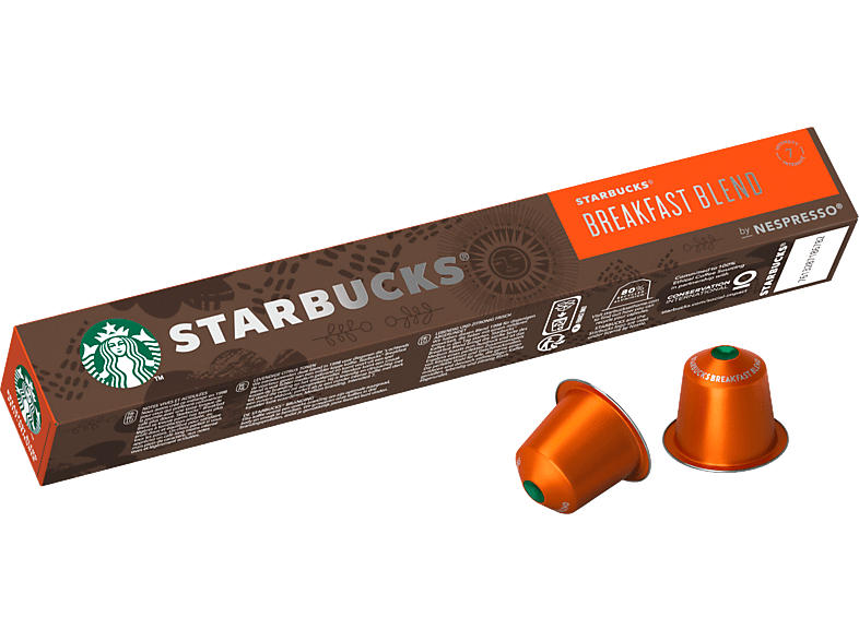 Starbucks Kaffeekapsel Breakfast Blend (10 Stück, Kompatibles System: Nespresso)