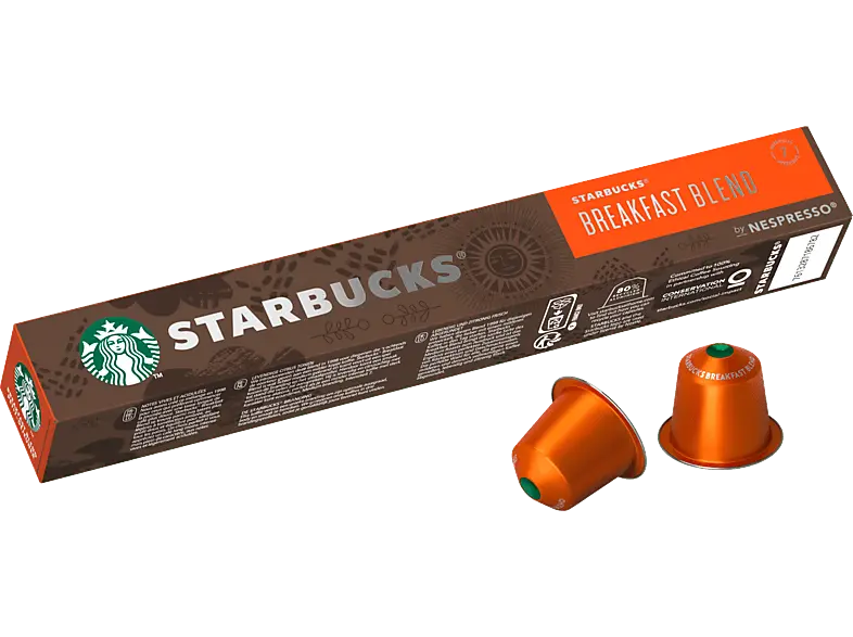 Starbucks Kaffeekapsel Breakfast Blend (10 Stück, Kompatibles System: Nespresso)