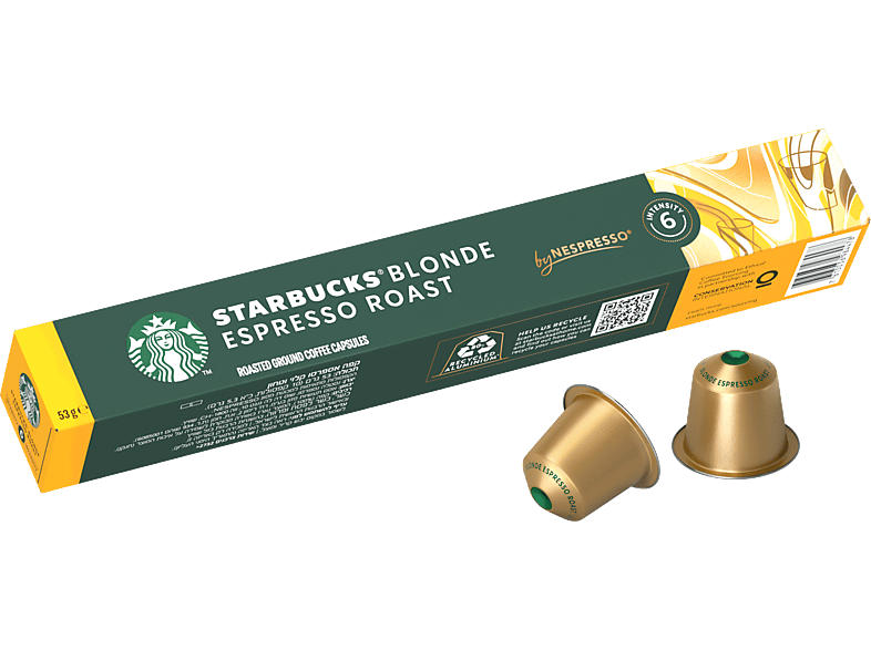 Starbucks Kaffeekapsel Blonde Espresso Roast (10 Stück, Kompatibles System: Nespresso)