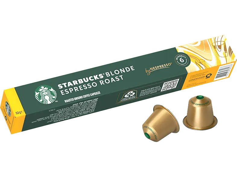 Starbucks Kaffeekapsel Blonde Espresso Roast (10 Stück, Kompatibles System: Nespresso)
