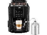 KRUPS Espresso-Kaffee-Vollautomat Schwarz EA 8160 Kaffeevollautomat (Schwarz, Integriertes, verstellbares Metall-Kegelmahlwerk, 15 bar)