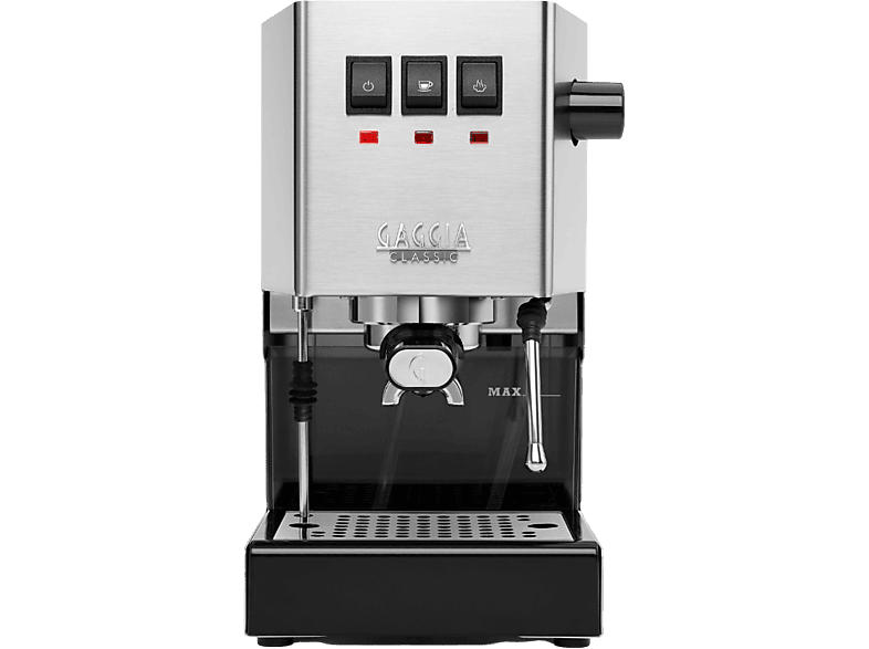 Gaggia RI9481/11 Classic Evo Siebträgermaschine (Inox Silber-Edelstahl, 1200 Watt, 15 bar)