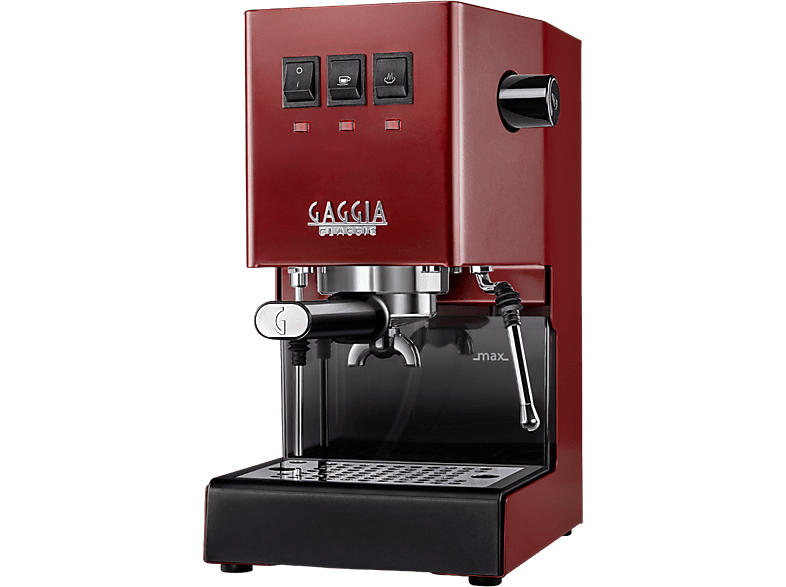 Gaggia RI 9481/12 classic evo Siebträgermaschine (Red, 1200 Watt, 15 bar)