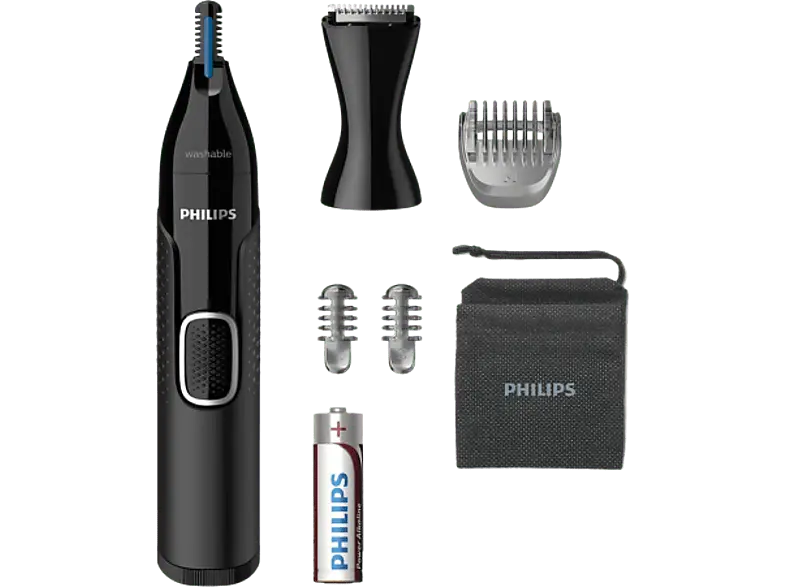 Philips NT5650/16 Nasen- und Ohrentrimmer, Schwarz, Batteriebetrieb