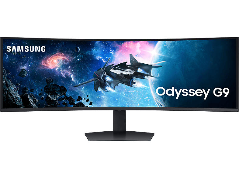 Samsung Odyssey G9 LS49CG950EU Curved Gaming Monitor, 49 Zoll DWQHD, 32:9, 240Hz, 1ms (GtG), 450cd, Schwarz