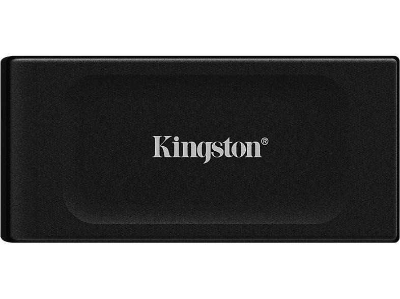 Kingston 1TB XS1000 SSD Festplatte, USB-C 3.2 Gen2, Extern, R1050/W1000 MB/s, Schwarz