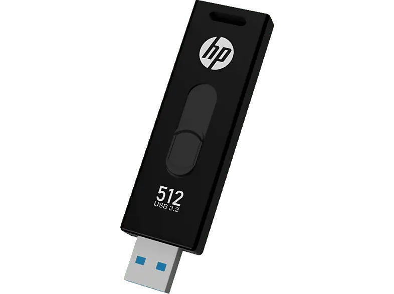 HP 512GB USB-Stick x911w, USB 3.2 Gen1x1 Type A, R410/W300 MB/s, Schwarz