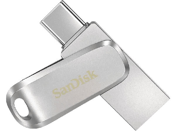 SandISK 512GB Ultra Dual Drive Luxe USB Type-C Stick, Flash-Laufwerk Vollmetall mit USB Typ-C- und Typ-A-Anschluss; USB-Stick