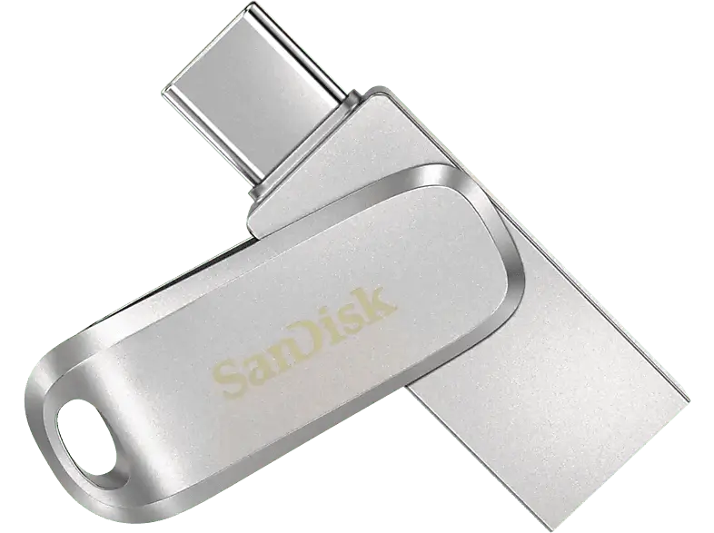 SandISK 512GB Ultra Dual Drive Luxe USB Type-C Stick, Flash-Laufwerk Vollmetall mit USB Typ-C- und Typ-A-Anschluss; USB-Stick