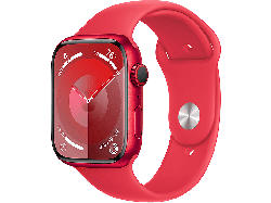 Apple Watch Series 9 GPS + Cellular 45mm Aluminiumgehäuse, Sportarmband S/M, (proDUCT)red; Smartwatch