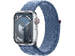 MediaMarkt Apple Watch Series 9 GPS + Cellular 41mm Aluminiumgehäuse, Sport Loop, Silber/Winterblau; Smartwatch - bis 01.05.2024