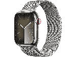 MediaMarkt Apple Watch Series 9 GPS + Cellular 41mm Edelstahlgehäuse, Milanaise Armband, Silber; Smartwatch - bis 01.05.2024