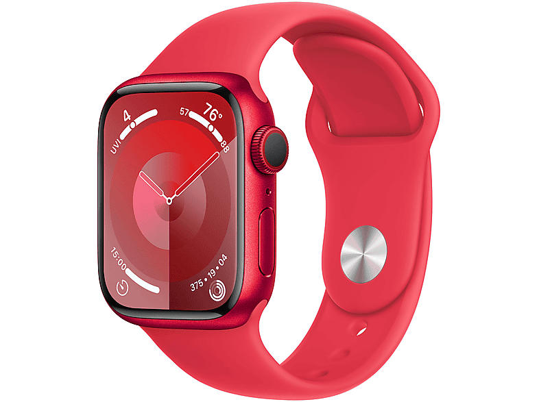 Apple Watch Series 9 GPS + Cellular 41mm Aluminiumgehäuse, Sportarmband S/M, (PRODUCT)RED; Smartwatch