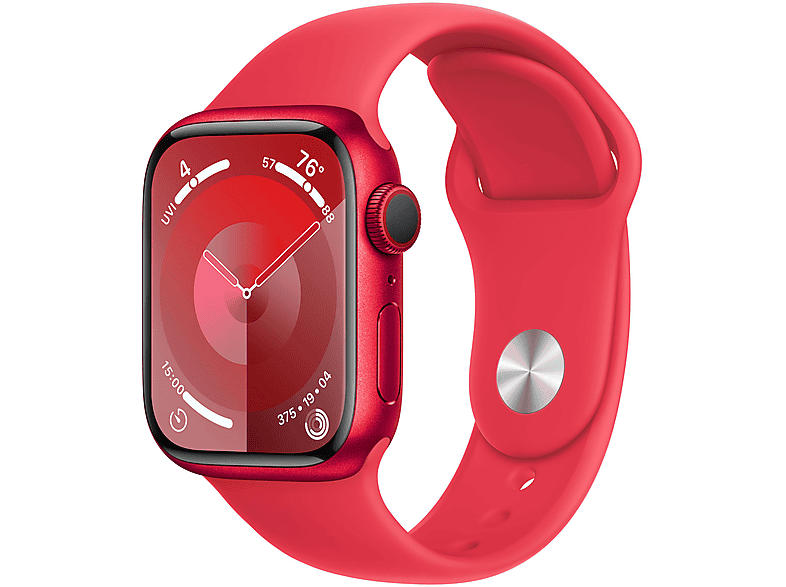 Apple Watch Series 9 GPS + Cellular 41mm Aluminiumgehäuse, Sportarmband M/L, (proDUCT)red; Smartwatch