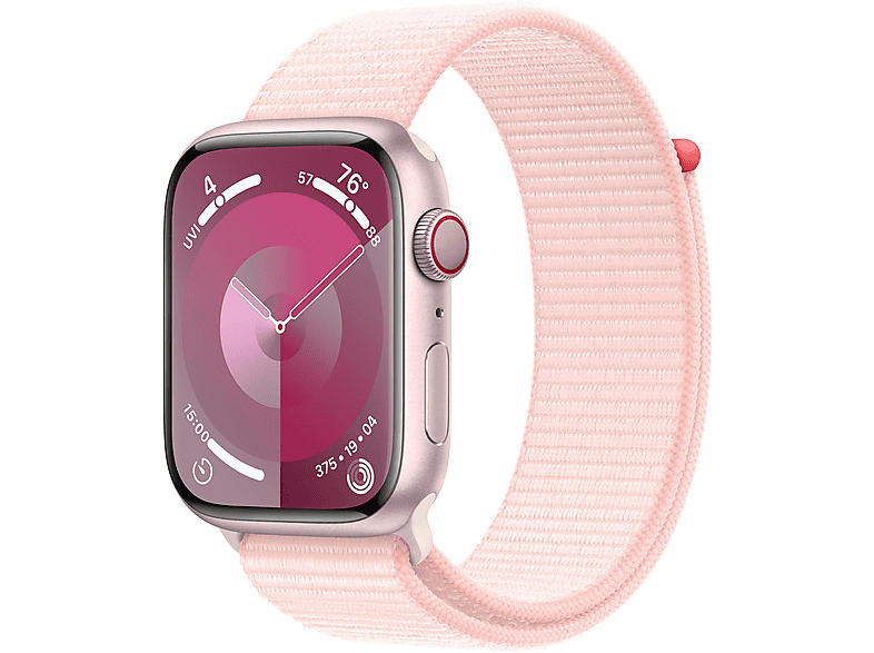 Apple Watch Series 9 GPS + Cellular 45mm Aluminiumgehäuse, Sport Loop, Rosé; Smartwatch