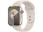 MediaMarkt Apple Watch Series 9 GPS + Cellular 45mm Aluminiumgehäuse, Sportarmband M/L, Polarstern; Smartwatch - bis 01.05.2024