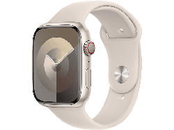 Apple Watch Series 9 GPS + Cellular 45mm Aluminiumgehäuse, Sportarmband M/L, Polarstern; Smartwatch