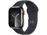 MediaMarkt Apple Watch Series 9 GPS + Cellular 41mm Edelstahlgehäuse, Sportarmband M/L, Graphit/Mitternacht; Smartwatch - bis 01.05.2024
